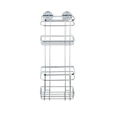 Polita argintie din inox pentru accesorii de baie 18 x 47,5 x 12,5 cm, Edelstahl Wenko